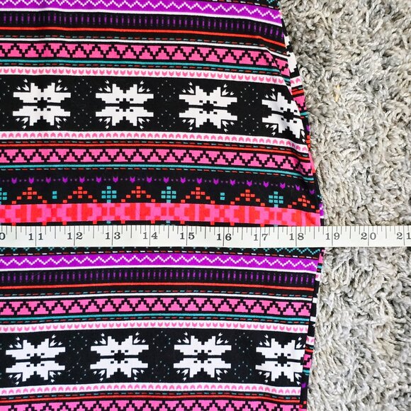 MD Bobbie Brooks Womens Midi Sheath T-Shirt Dress Size Nordic Print Soft Stretch - Picture 9 of 14